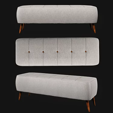 Stylish B-20 Light Brown Ottoman 3D model image 1 