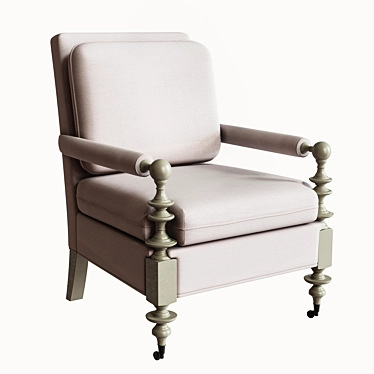 Elegant Spindle Chair: Marne 3D model image 1 