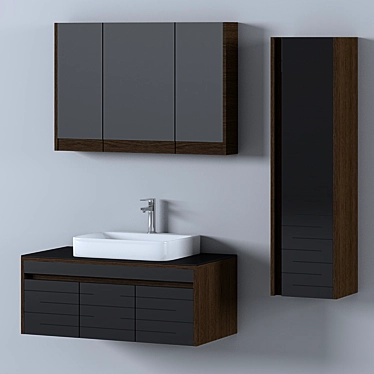 Nexia Bathroom Furniture Set 3D model image 1 