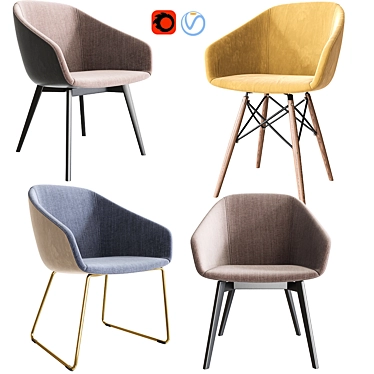 Elegant Cross-Style Chair 3D model image 1 