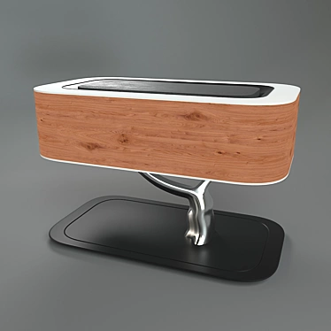 Sleek Artistic Desk Light 3D model image 1 
