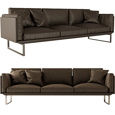 Modern Italian Style Cassina-1: 263cm Sofa 3D model image 1 