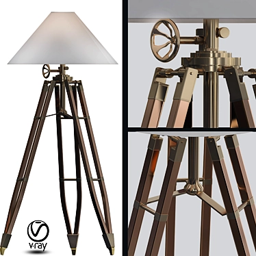 Adjustable Telescopo Floor Lamp 3D model image 1 