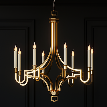 Elegant Mykonos 8-Light Chandelier 3D model image 1 