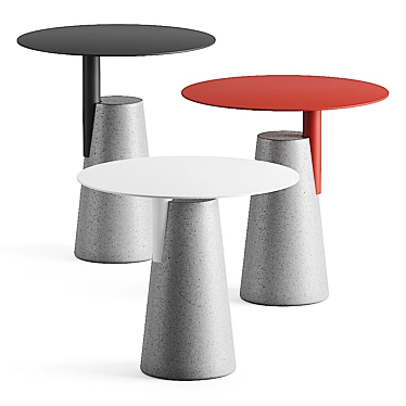 Bentu Concrete & Metal Side Table 3D model image 1 