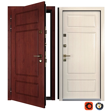 Classico 1 Entrance Metal Door 3D model image 1 