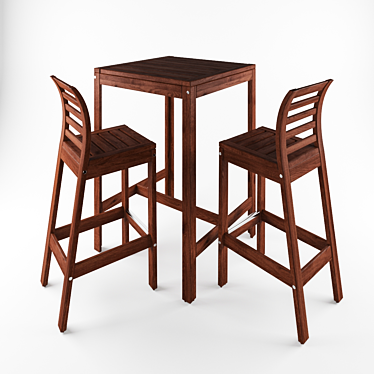 IKEA Applaro KLASEN Bar Table & Stool Combo 3D model image 1 