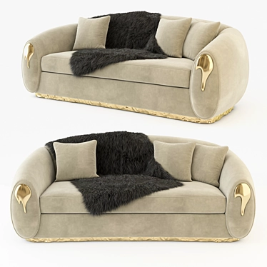 Luxury Soleil Sofa: Stylish Comfort 3D model image 1 