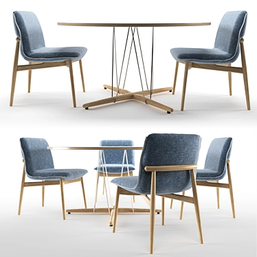  Carl Hansen & Son Embrace Dining Set 3D model image 1 