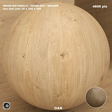 Wooden Oak Material Set  Seamless Set 73 3D model image 1 