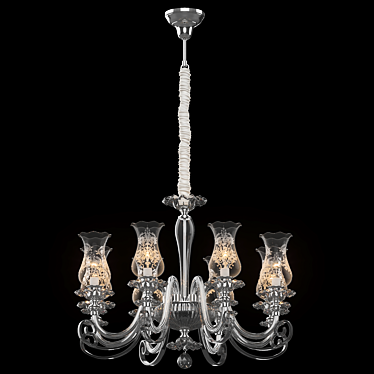 Handcrafted Art-Deco Chandelier 3D model image 1 