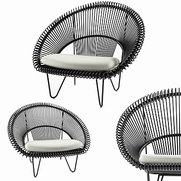 Cozy Outdoor Cocoon Chair 3D model image 1 