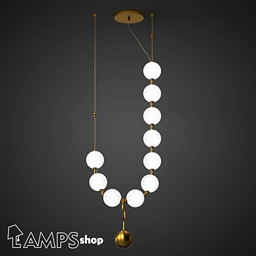 Glimmering Beads Chandelier 3D model image 1 