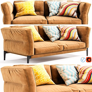 Flexform Adda Sofa: Modern Design, High Quality 3D model image 1 