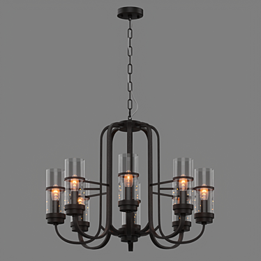 Elegant Castle Chandelier 3D model image 1 