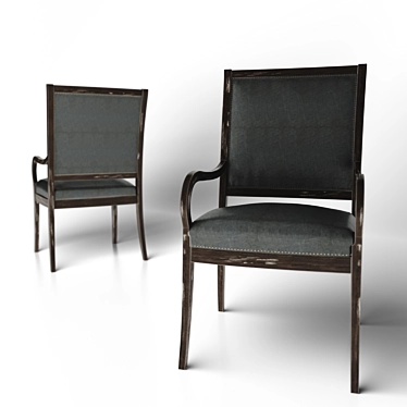 Elegant Beaumont Arm Chair 3D model image 1 