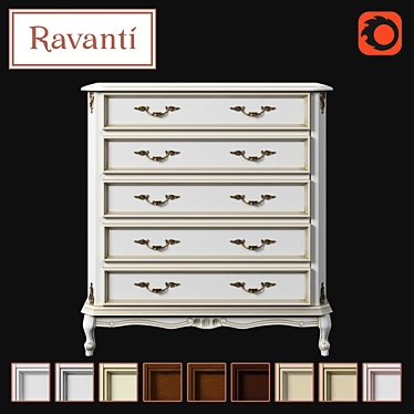 Ravanti Dresser No. 3 - Elegant and Versatile Storage Solution 3D model image 1 