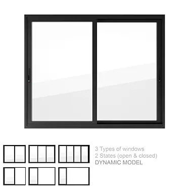 Versatile Sliding Windows- Editable & Efficient 3D model image 1 