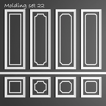 3D Moldings for Vray, Corona & OBJ 3D model image 1 