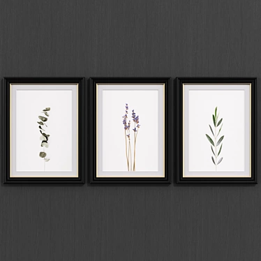 Modern Botanical Art Collection 3D model image 1 