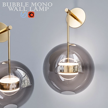 Bubble Mono Wall Lamp: Sleek and Modern Lighting 3D model image 1 