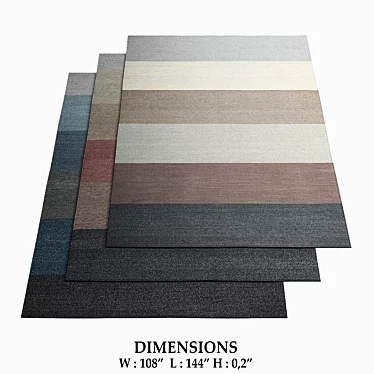 Trendy Mustache Rugs for Home 3D model image 1 