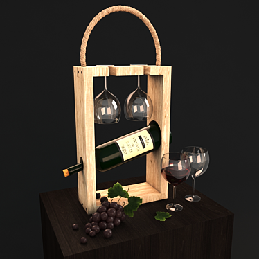 Elegant Grape Wine Paradise 3D model image 1 