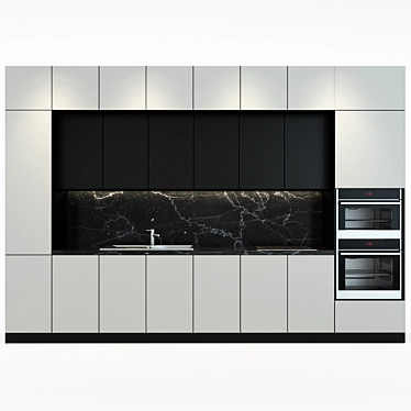 Sleek & Stylish Kitchen Upgrade 3D model image 1 