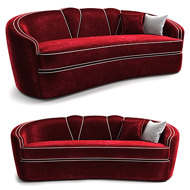 Elegant Josephine 230 Sofa 3D model image 1 