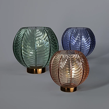 Elegant Glass Vase Set 3D model image 1 