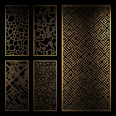 Modern Pattern Decorative Partition 3D model image 1 