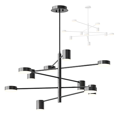 Scandinavian LED Chandelier: Lampatron MOTVIKT 10 3D model image 1 