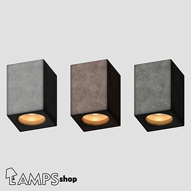 Industrial Concrete Lamps 3D model image 1 