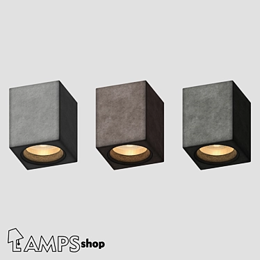 Modern Concrete Lamps: Illuminate in Style 3D model image 1 