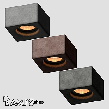 Modern Concrete Lamps v3 3D model image 1 