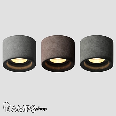 Modern Concrete Lamps: Illuminate in Style 3D model image 1 