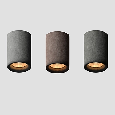 Minimalist Concrete Lamps 3D model image 1 