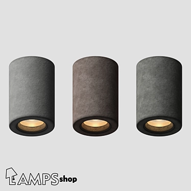 Industrial Concrete Lamp - v6 3D model image 1 