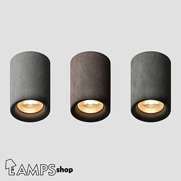 Modern Concrete Lamps: Illuminate with Style 3D model image 1 