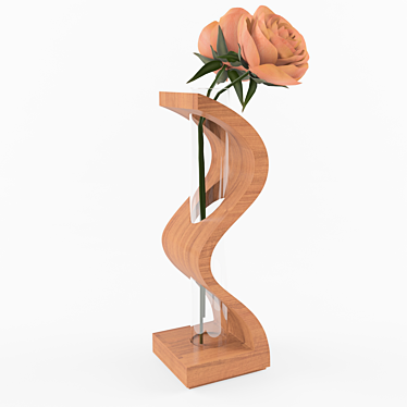 Elegant Rose Vase 3D model image 1 