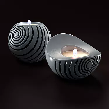 Elegant Candle Holders for Home 3D model image 1 