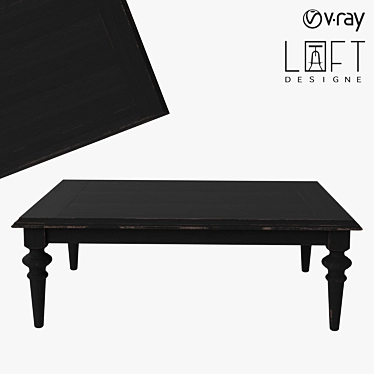 Modern Oak Coffee Table - LoftDesigne 10798 3D model image 1 