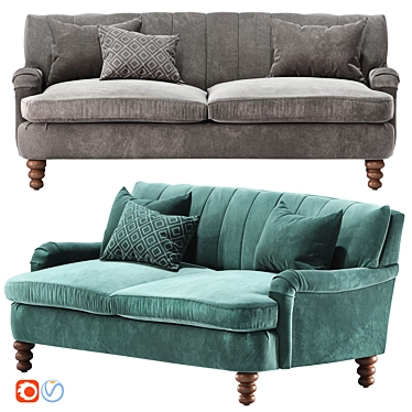 Channel Tufted Two-Cushion Sofa