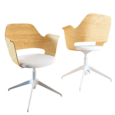 FELLBERGET Conference Chair: No Wheels, Sleek Design 3D model image 1 