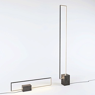 Sleek Miré LED Floor Lamp 3D model image 1 