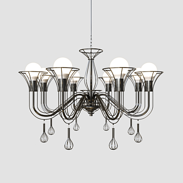 Spiral Shadows Chandelier 3D model image 1 