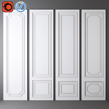 Elegant Molding Accent Decor 3D model image 1 