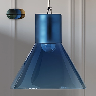 Sleek Funnel Pendant Lamps 3D model image 1 