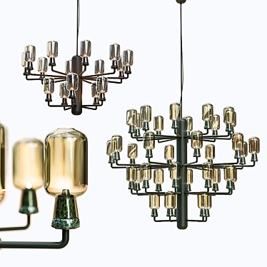 Elegant Normann Copenhagen Amp Chandelier 3D model image 1 