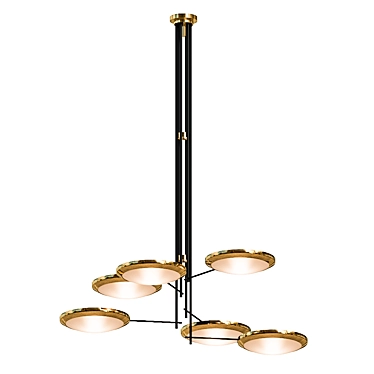 Stilnovo Three-Armed Ceiling Light 3D model image 1 